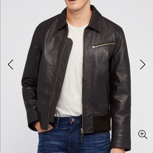 Bonobos Leather Bomber Jacket
